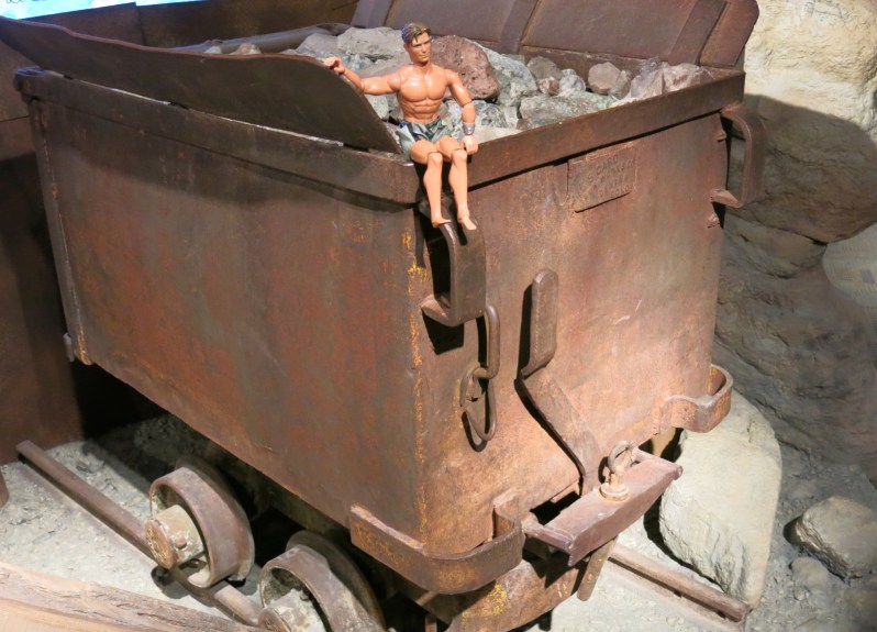 Death Valley has a long history of mining beginning with the '49ers on their way to the California gold rush. Doug helps out with this ore car.