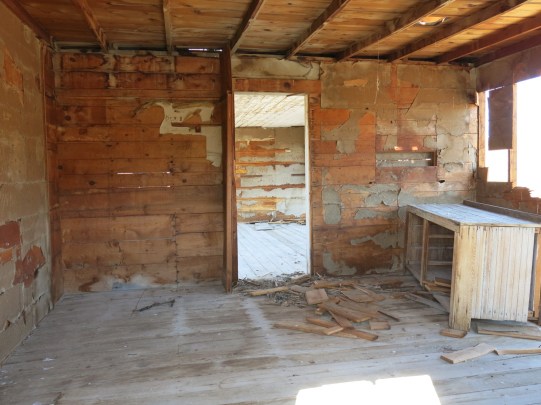 The inside is a little battered, but the old kitchen cupboard is still here