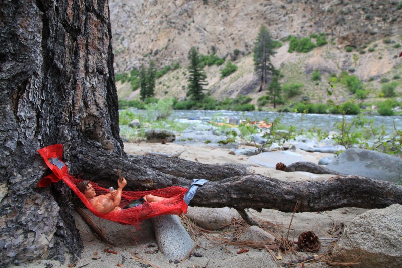 River trips can be a lot of work. Take time each day to relax with a good book and a cold beer.