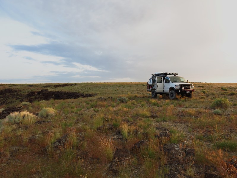 Moby camps near Poison Creek canyon.