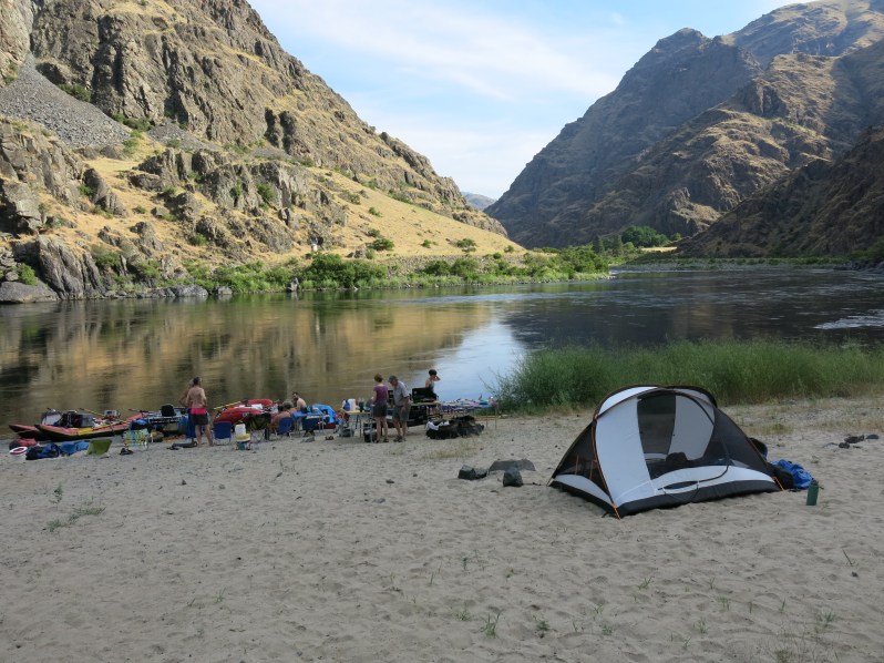 A beautiful sandy beach camp.
