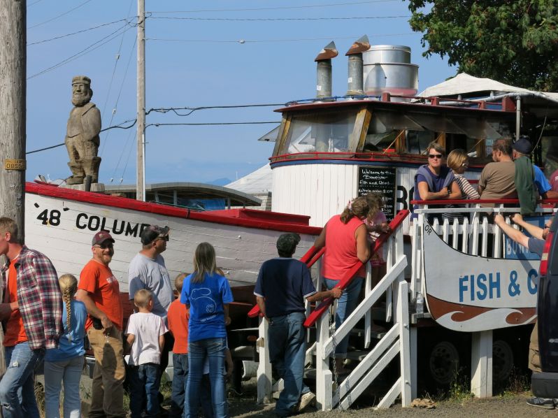 The Bowpicker, best fish and chips ever (made with tuna). Astoria, Oregon.